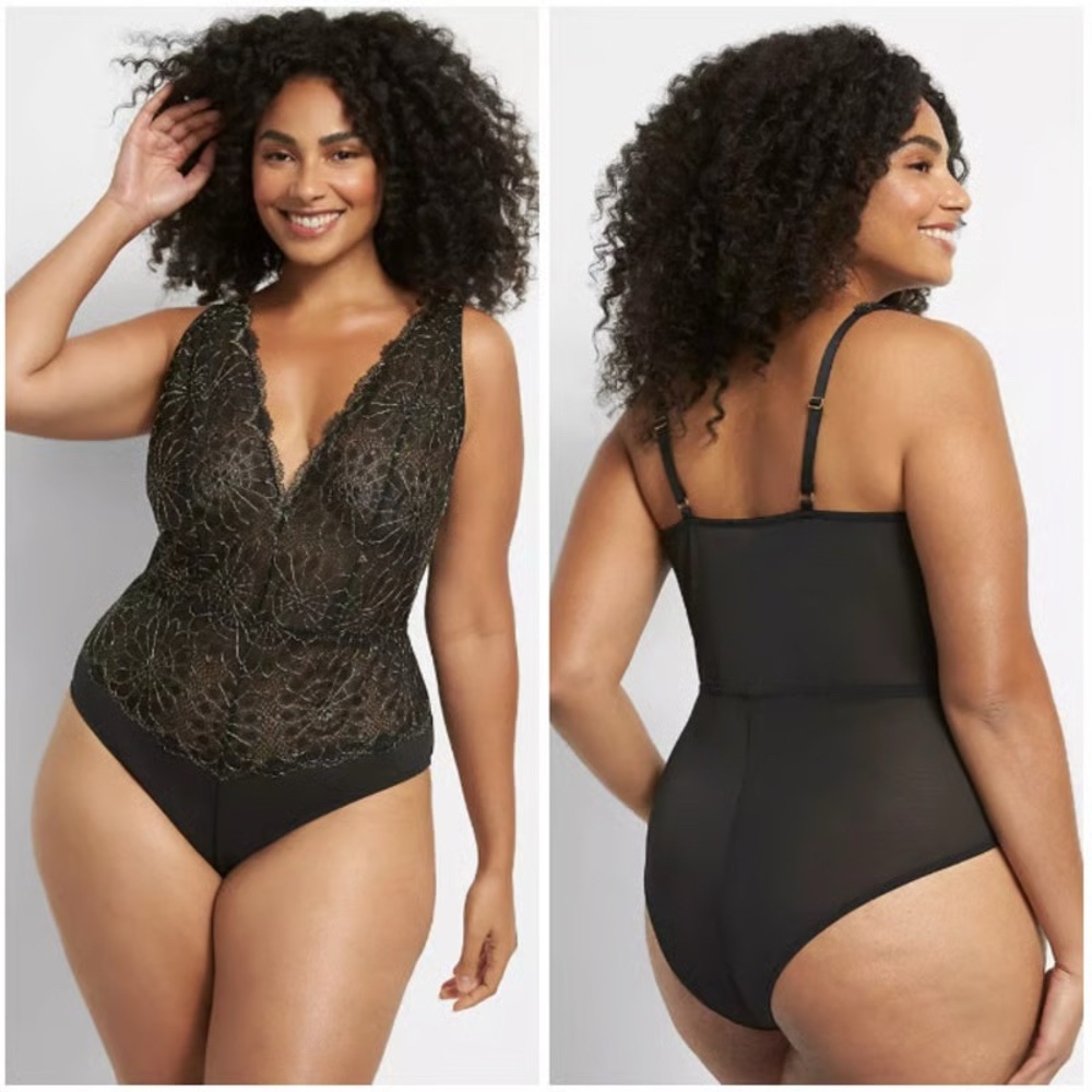 Cacique Lace Sheer Bodysuit